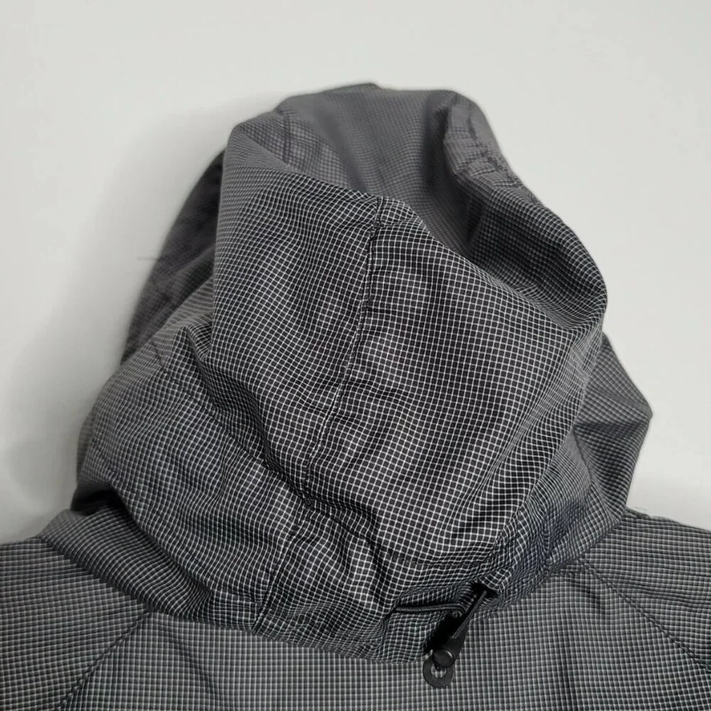Nike Women 542213 Vapor Lightweight Running Jacket Black Gray‎ Check Hoodie Flaw